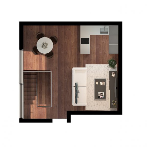 Fifth | Planta Duplex T0 Piso 0